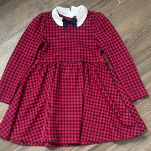 Red and Navy Plaid Dress with White Collar - Janie and Jack.